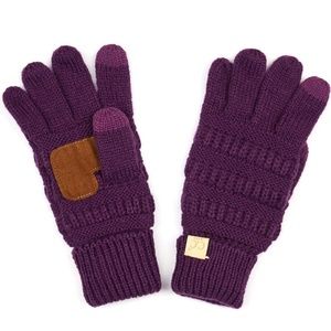 C.C Kids Cable Knit Anti-Slip Touchscreen Gloves